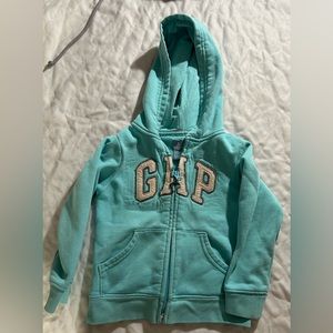 Gap zip up hoodie 3t